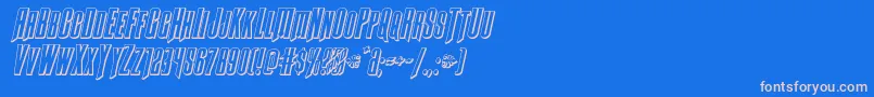 Butchsundance3Dital Font – Pink Fonts on Blue Background