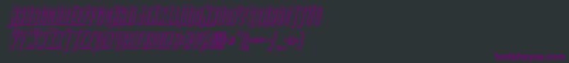 Butchsundance3Dital Font – Purple Fonts on Black Background