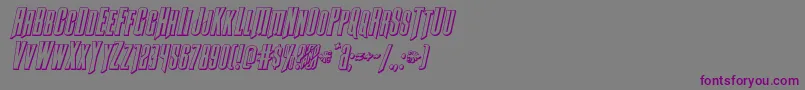 Butchsundance3Dital Font – Purple Fonts on Gray Background