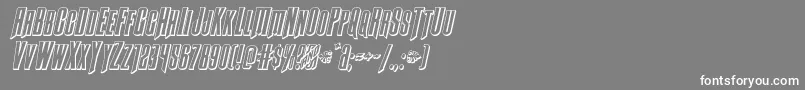 Butchsundance3Dital Font – White Fonts on Gray Background