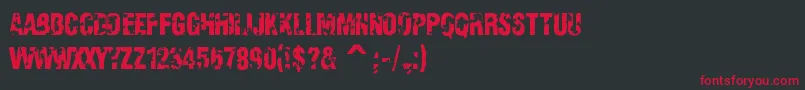 VivaAllende Font – Red Fonts on Black Background