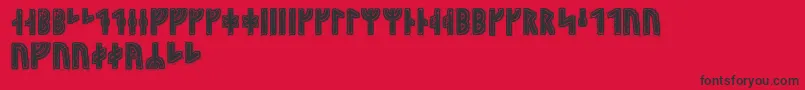 Hyrrokkinrunic Font – Black Fonts on Red Background