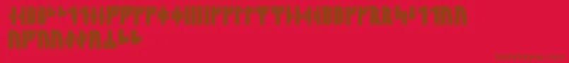Hyrrokkinrunic Font – Brown Fonts on Red Background