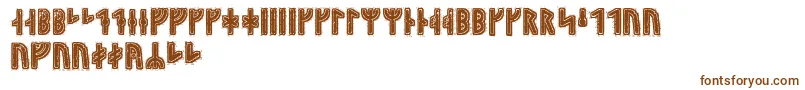 Hyrrokkinrunic Font – Brown Fonts on White Background