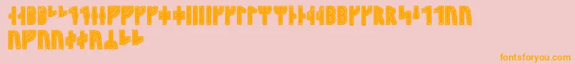 Hyrrokkinrunic Font – Orange Fonts on Pink Background