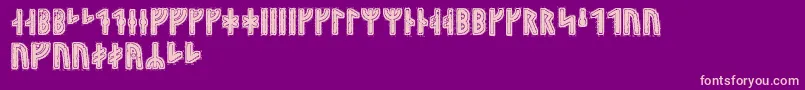 Hyrrokkinrunic Font – Pink Fonts on Purple Background