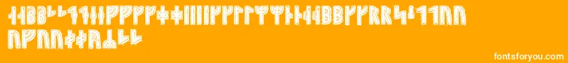 Hyrrokkinrunic Font – White Fonts on Orange Background