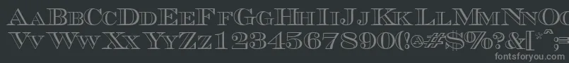 Triboutlinescapsssk Font – Gray Fonts on Black Background