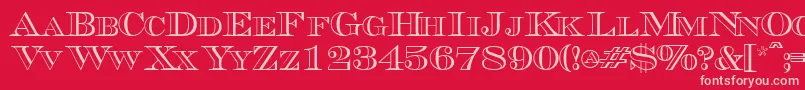 Triboutlinescapsssk Font – Pink Fonts on Red Background