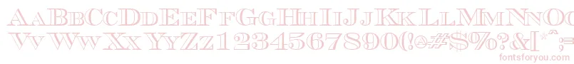 Triboutlinescapsssk Font – Pink Fonts on White Background