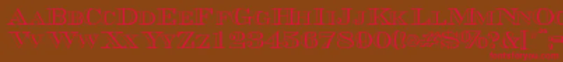 Triboutlinescapsssk Font – Red Fonts on Brown Background