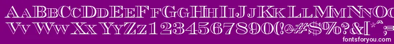 Police Triboutlinescapsssk – polices blanches sur fond violet
