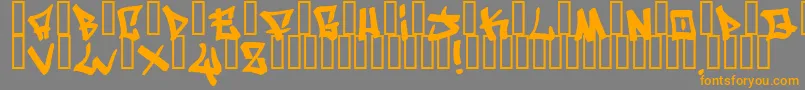 WritersCondensed Font – Orange Fonts on Gray Background