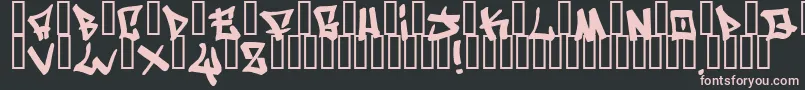Fonte WritersCondensed – fontes rosa em um fundo preto
