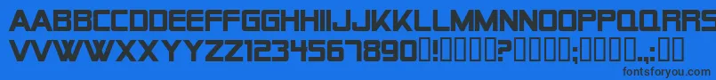 Шрифт AlienEncountersSolidBold – чёрные шрифты на синем фоне
