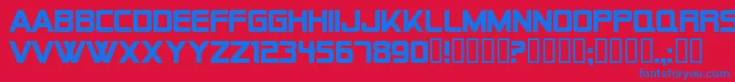 AlienEncountersSolidBold-fontti – siniset fontit punaisella taustalla