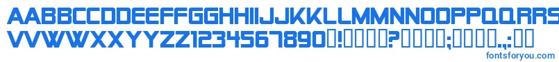 フォントAlienEncountersSolidBold – 白い背景に青い文字