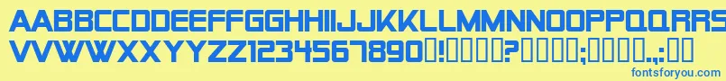 Шрифт AlienEncountersSolidBold – синие шрифты на жёлтом фоне