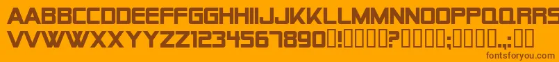 Шрифт AlienEncountersSolidBold – коричневые шрифты на оранжевом фоне