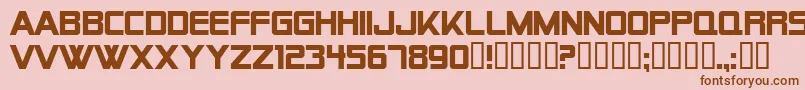 AlienEncountersSolidBold Font – Brown Fonts on Pink Background