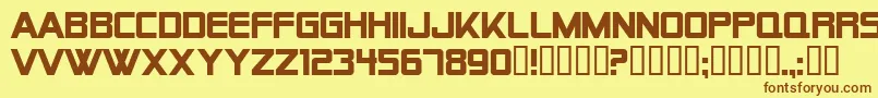 Шрифт AlienEncountersSolidBold – коричневые шрифты на жёлтом фоне