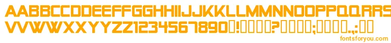 AlienEncountersSolidBold-Schriftart – Orangefarbene Schriften auf weißem Hintergrund
