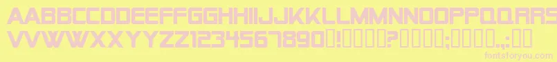 AlienEncountersSolidBold Font – Pink Fonts on Yellow Background