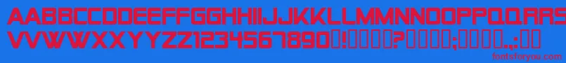 AlienEncountersSolidBold-fontti – punaiset fontit sinisellä taustalla