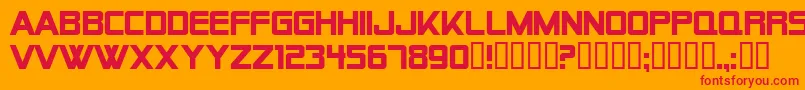 Шрифт AlienEncountersSolidBold – красные шрифты на оранжевом фоне