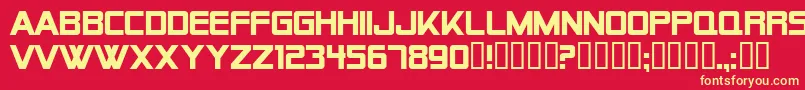 AlienEncountersSolidBold Font – Yellow Fonts on Red Background