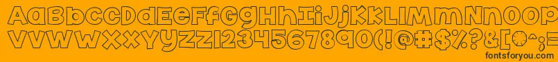 Kgthelasttimebubble Font – Black Fonts on Orange Background