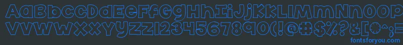 Kgthelasttimebubble Font – Blue Fonts on Black Background