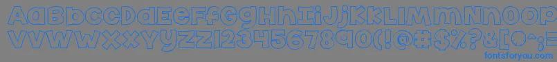 Kgthelasttimebubble Font – Blue Fonts on Gray Background