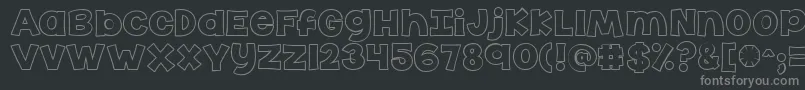 Kgthelasttimebubble-fontti – harmaat kirjasimet mustalla taustalla