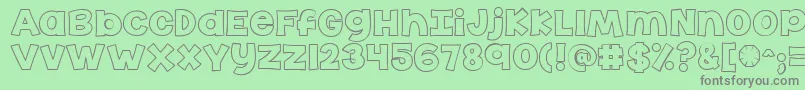 Kgthelasttimebubble Font – Gray Fonts on Green Background