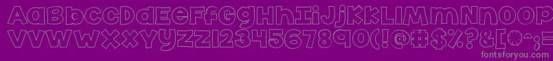 フォントKgthelasttimebubble – 紫の背景に灰色の文字