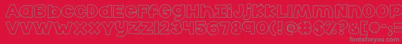 フォントKgthelasttimebubble – 赤い背景に灰色の文字