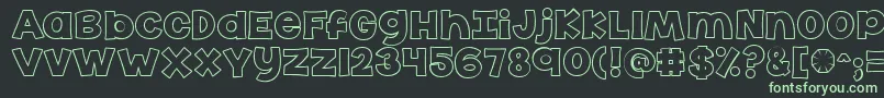 Kgthelasttimebubble Font – Green Fonts on Black Background