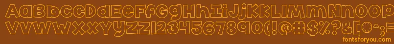 Kgthelasttimebubble Font – Orange Fonts on Brown Background