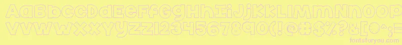 Kgthelasttimebubble Font – Pink Fonts on Yellow Background