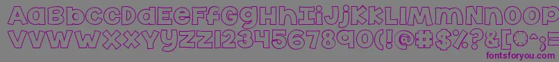 Kgthelasttimebubble Font – Purple Fonts on Gray Background