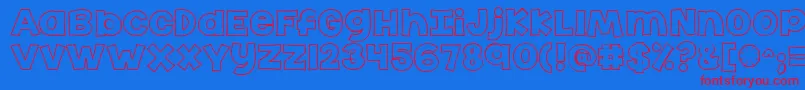 Kgthelasttimebubble Font – Red Fonts on Blue Background