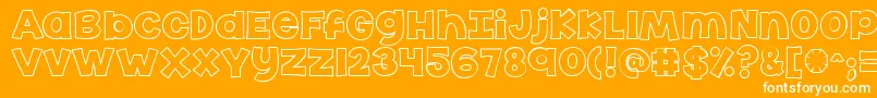 フォントKgthelasttimebubble – オレンジの背景に白い文字