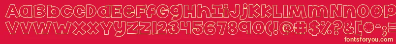 Kgthelasttimebubble Font – Yellow Fonts on Red Background