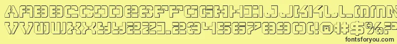 VyperShadow Font – Black Fonts on Yellow Background