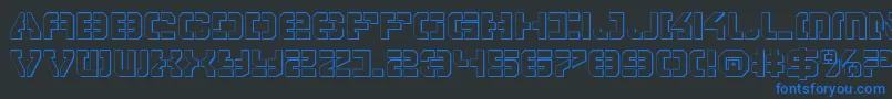 Шрифт VyperShadow – синие шрифты на чёрном фоне
