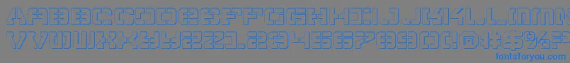 フォントVyperShadow – 灰色の背景に青い文字