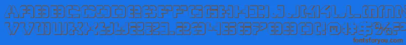 VyperShadow-fontti – ruskeat fontit sinisellä taustalla