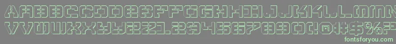 Шрифт VyperShadow – зелёные шрифты на сером фоне