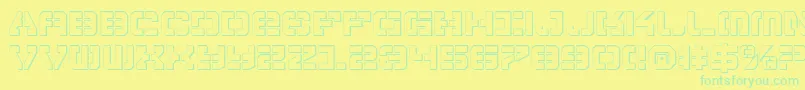 VyperShadow-Schriftart – Grüne Schriften auf gelbem Hintergrund